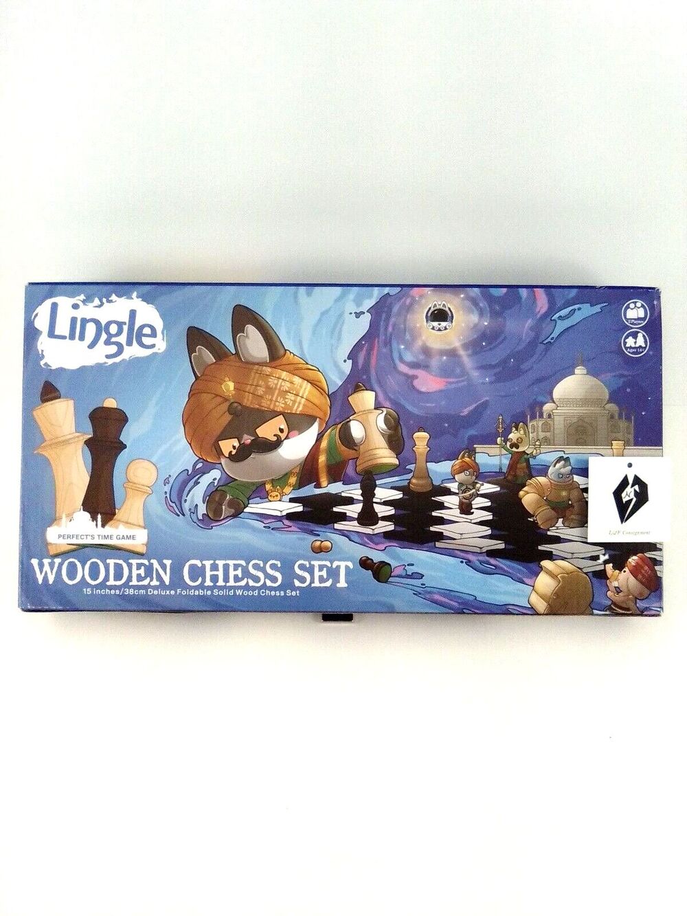 Lingle Deluxe Foldable Wooden Chess Set In Traveling Case